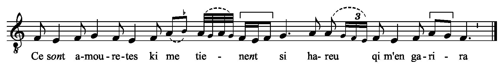 Refrain musical notation